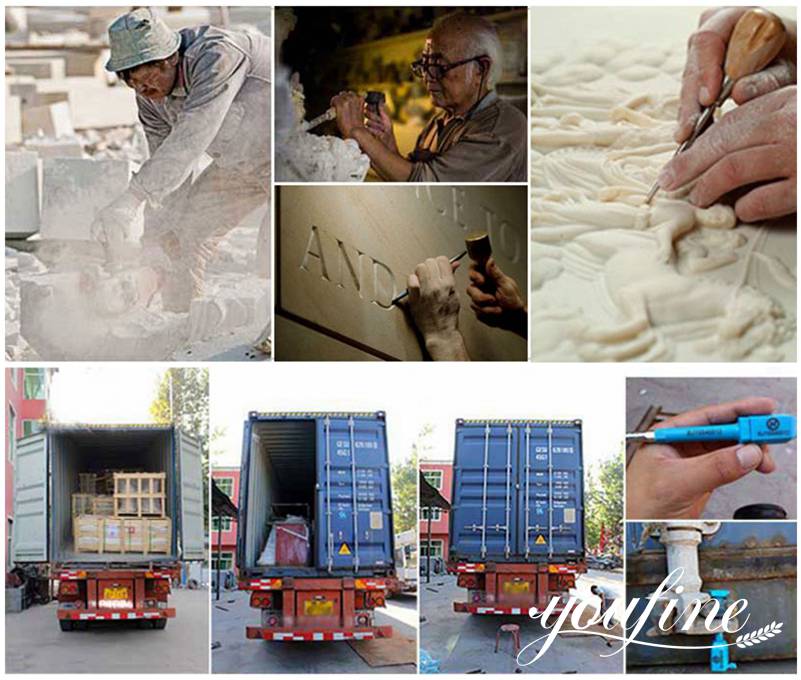 process of marble statue