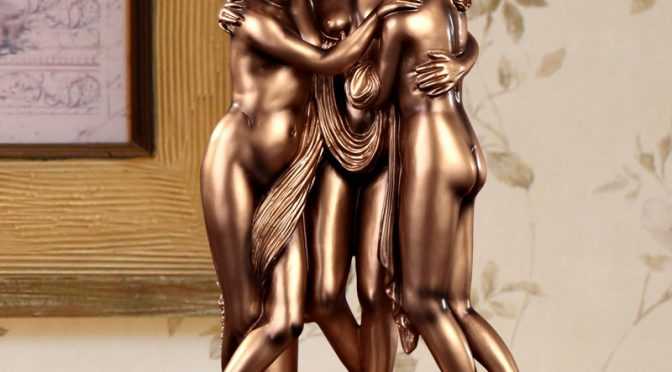 bronze the three graces statue