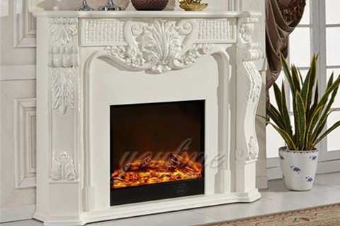 white cheap marble fireplaces for sale