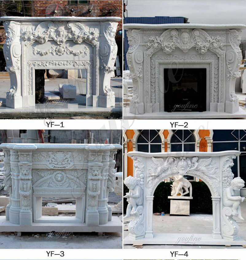 white marble fireplace surround for sale