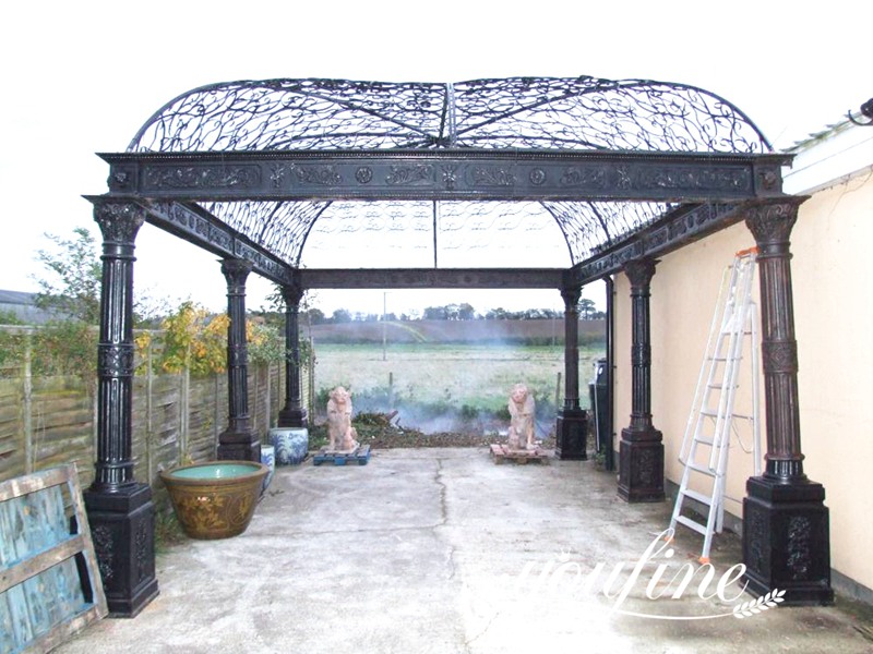 wrought iron dome gazebo-YouFine Sculpture