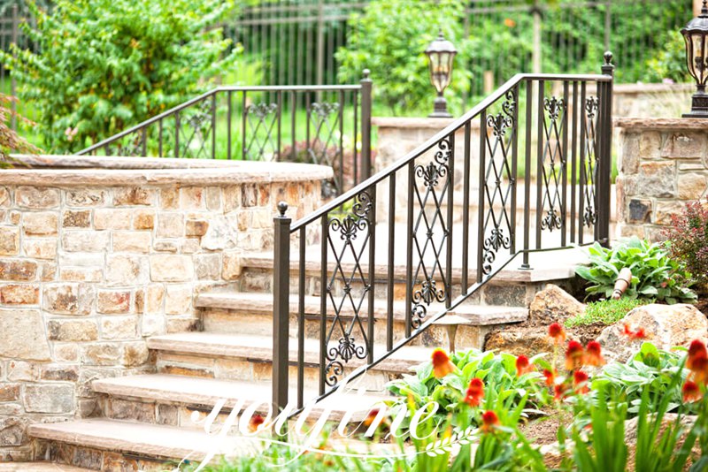 wrought iron stair railings-YouFine Art Railing