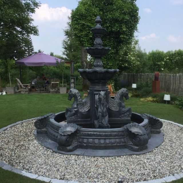 Marcel’s Feedback Of Beautiful Black Marble Horse Water Fountain