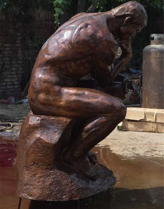 Outdoor Famous Classic Bronze The Thinker Statue