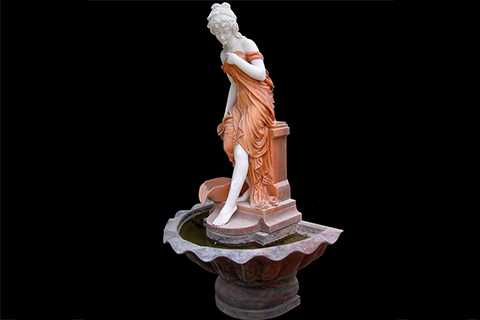 Outdoor Garden Lady Marble Stone Fountains for sale