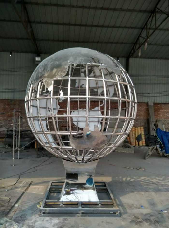 Belgium Kevin Ordered A Sphere World Stainless Steel Sculpture