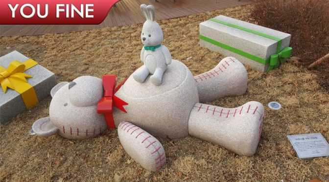Customized granite panda and koala statue