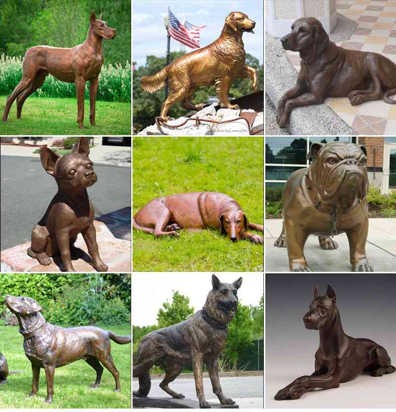 custom bronze dog statues for sale