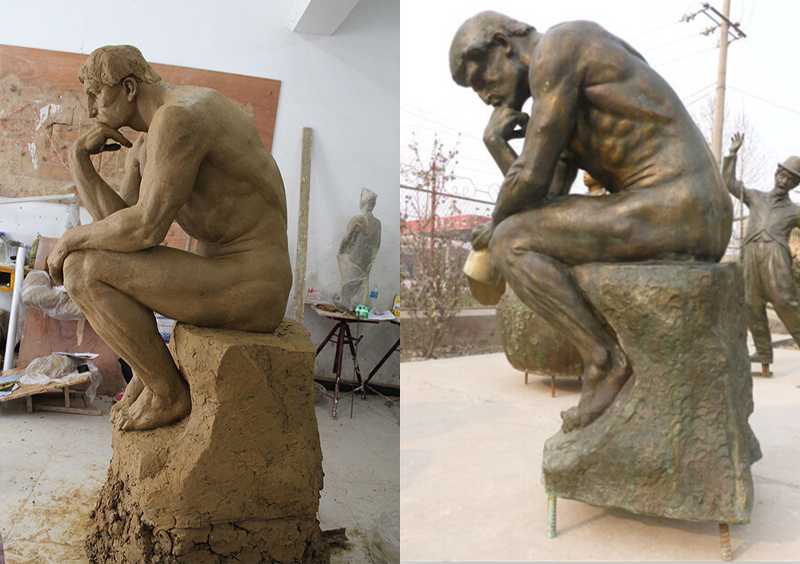 famous bronze statue the thinker replica for sale