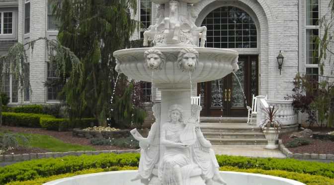 landscape marble fountain