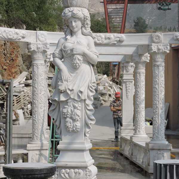 large luxury outdoor custom pure white marble gazebo designs for sale