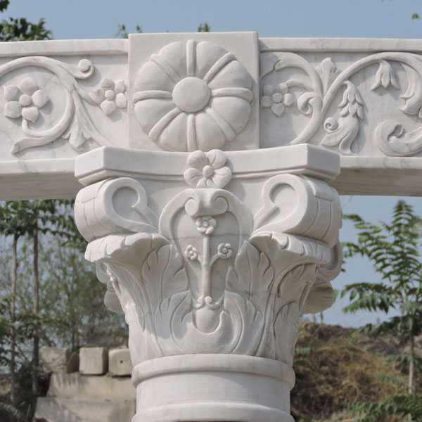 large luxury outdoor custom white marble gazebos designs for sales