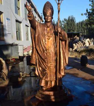 Bronze Pope Statue John Paul For Australia Customer