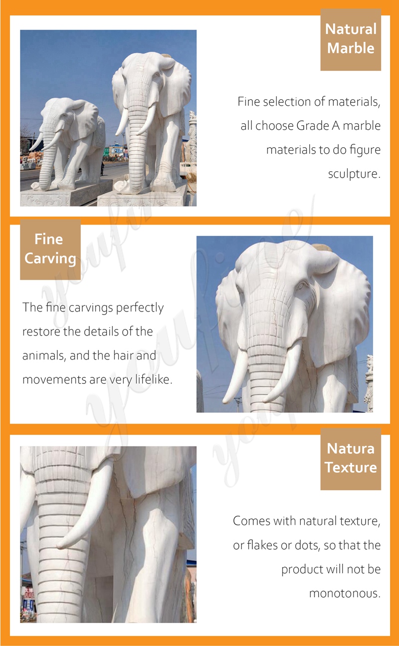 Marmor Elefantenstatuen