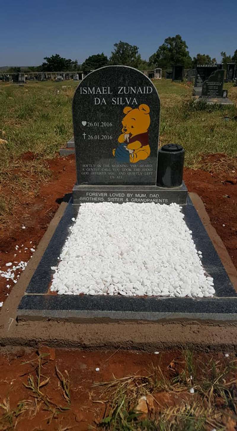 Black Granite Cartoon Headstone