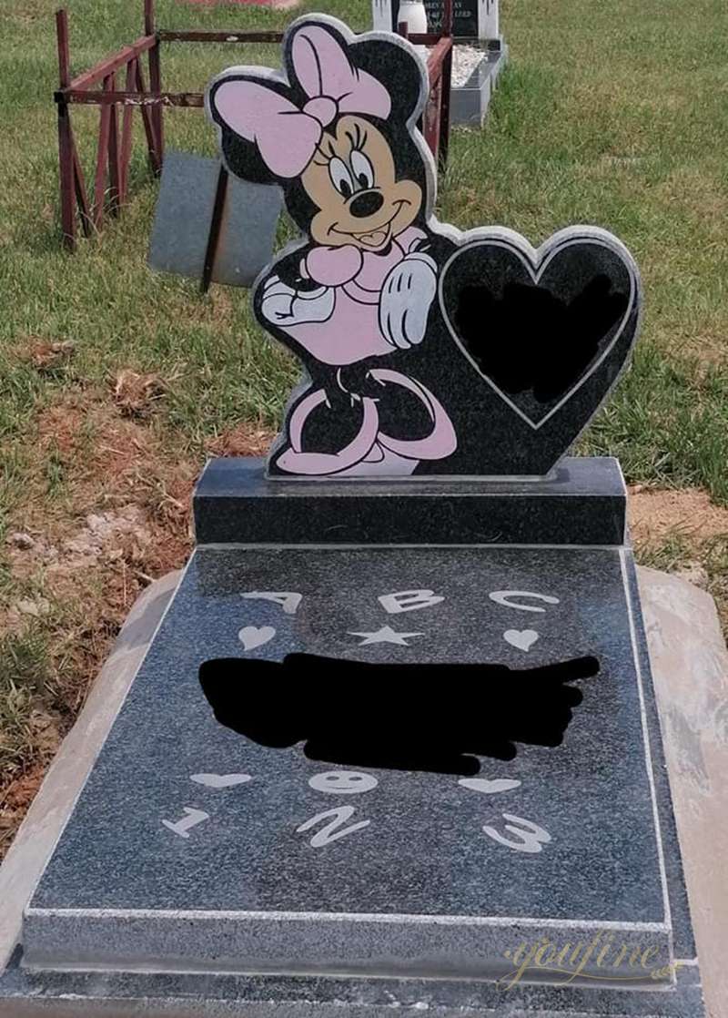 Black Granite Cartoon Headstone
