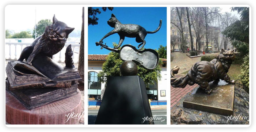 Bronze cat statues for sale