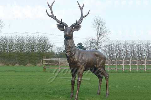 Decorative Outdoor Life Size Antique Bronze Deer Statues for Sale