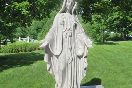 Outdoor Marble Mary Garden Statues Catholic Decor