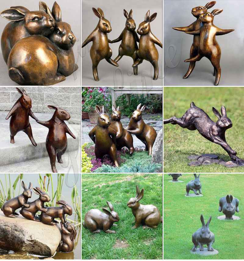 Large Outdoor Decorations Rabbit Bronze Sculpture for Sale