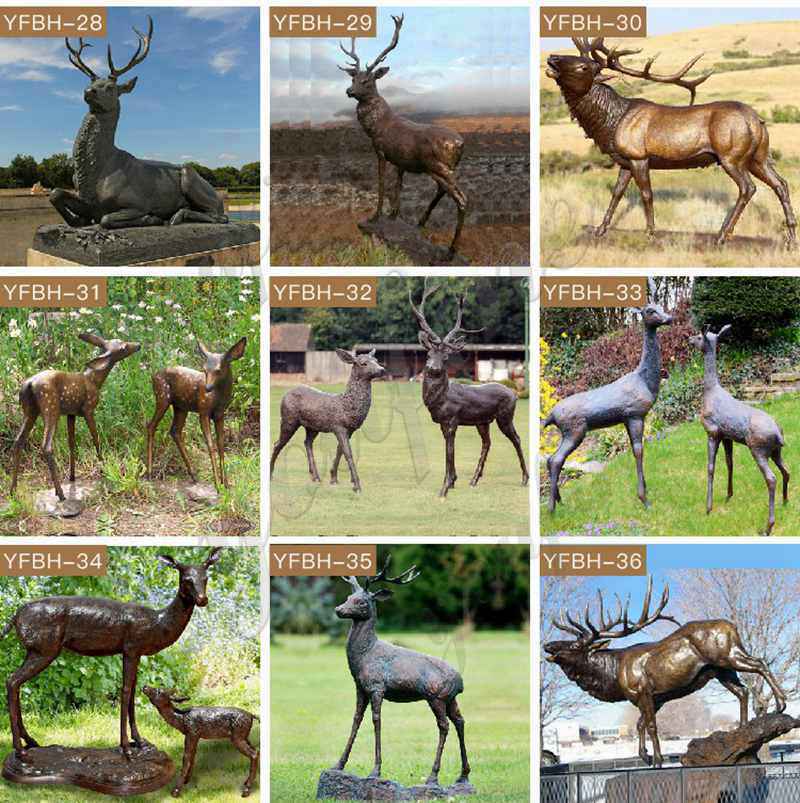 Life Size Bronze Deer Statues for Sale