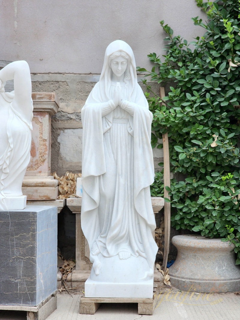 Life Size Outdoor Marble Stone Virgin Mary Statue