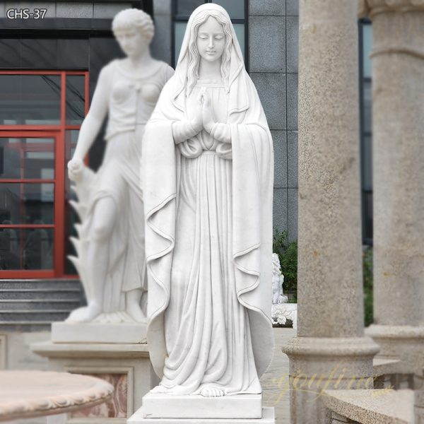 Life Size Outdoor Marble Stone Virgin Mary Statue