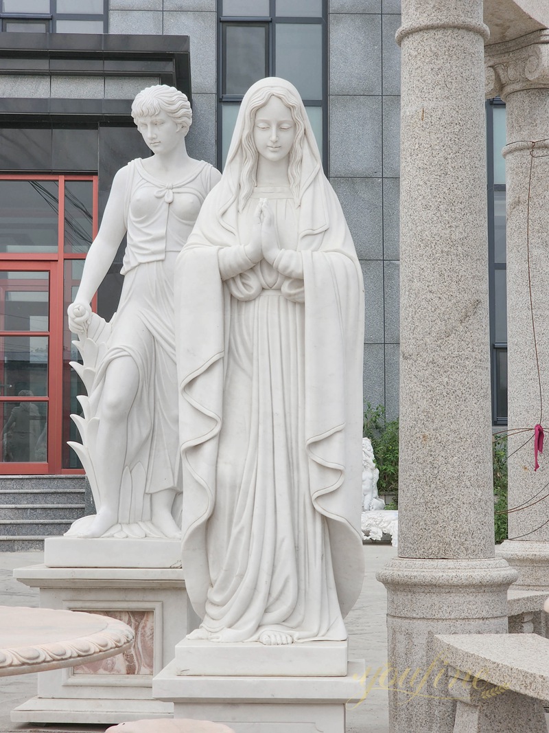 Life Size Outdoor Marble Stone Virgin Mary Statue