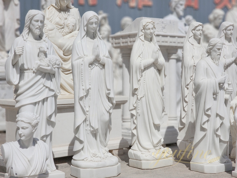 Life Size Outdoor Marble Stone Virgin Mary Statue