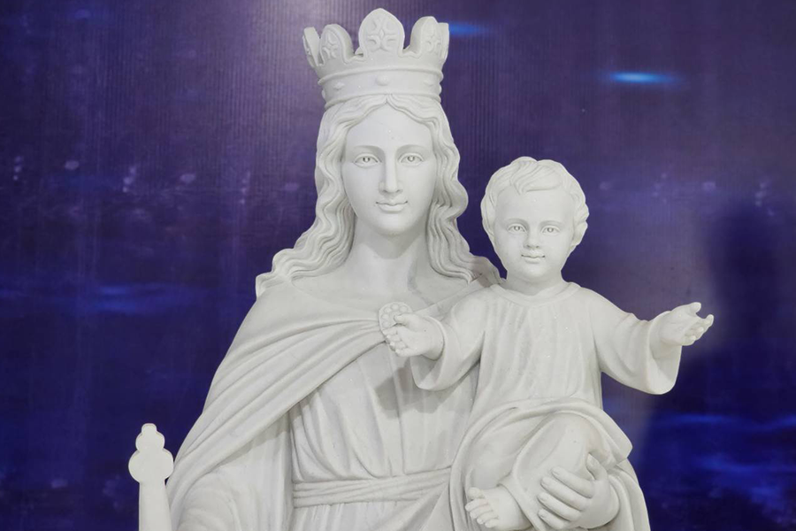 Life size Large Stone Mary and Jesus Statue for Church