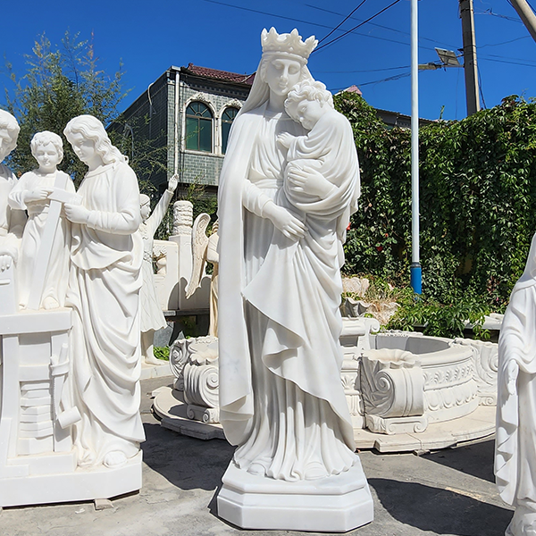 Life size Large Stone Mary and Jesus Statue for Church