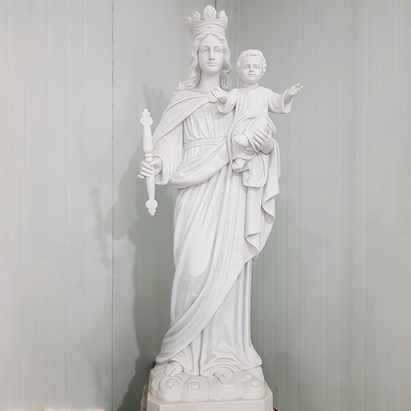 Life size Large Stone Mary and Jesus Statue for Church