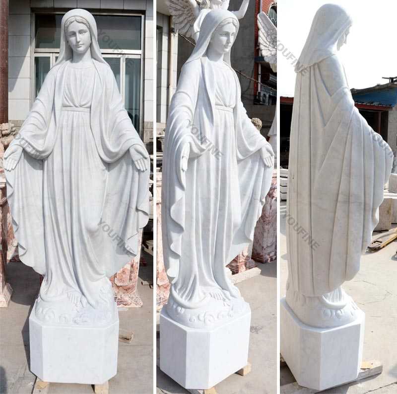 Life size famous catholic statue mary marble statue for church for sale