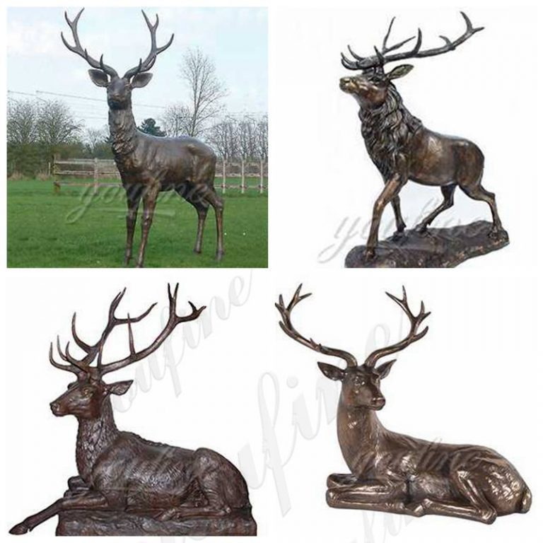 Decorative Outdoor Life Size Antique Bronze Deer Statues for Sale YouFine Sculpture