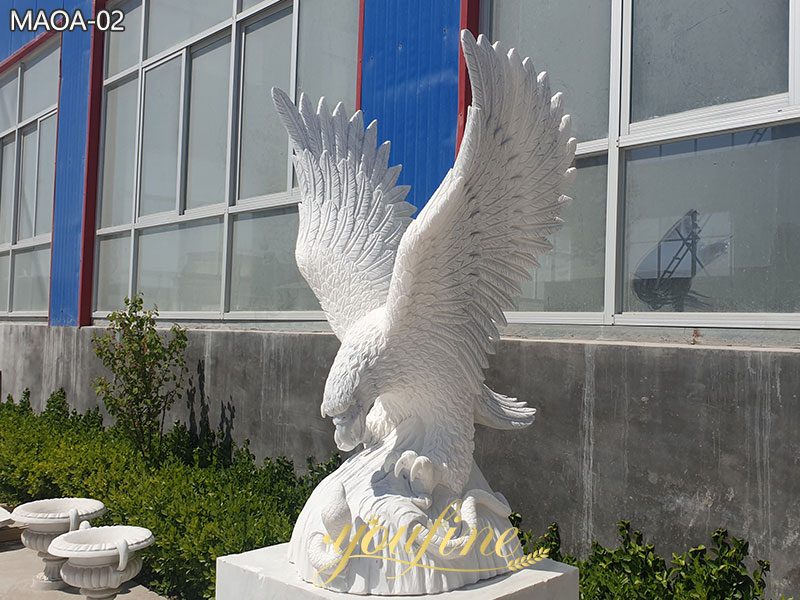 Outdoor Marble Eagle Statue
