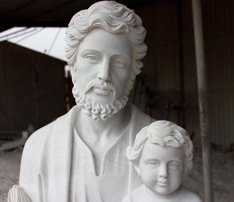 Saint Joseph Holding Baby Jesus Statue Sculpture for sale