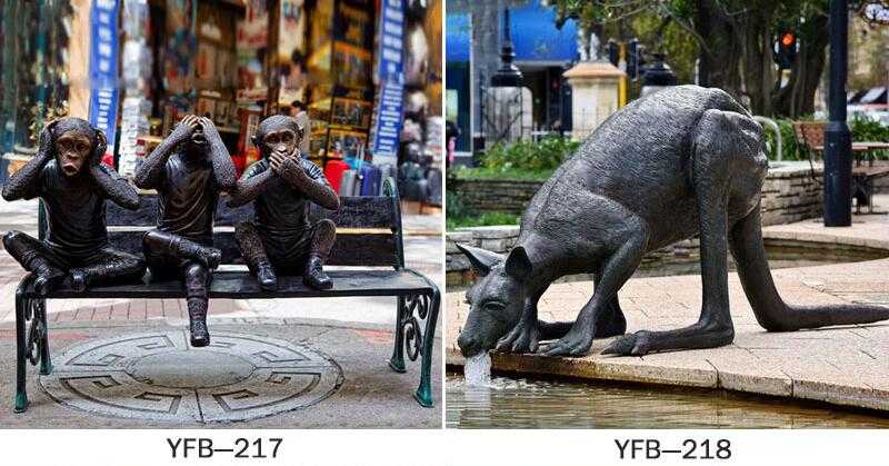 antique bronze animal statue for urban decor for sale