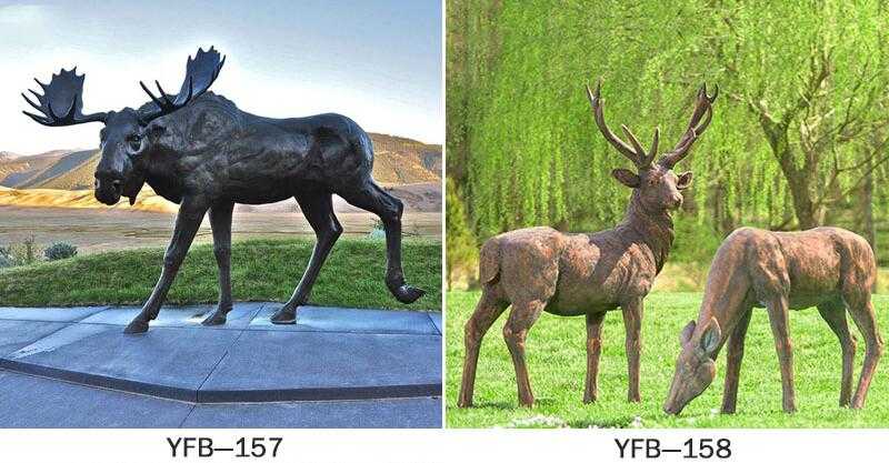 antique bronze deer statue wholesale