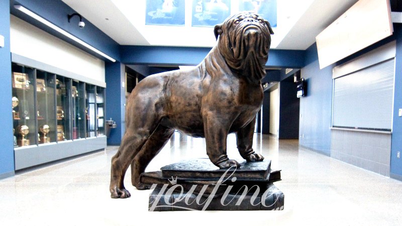 bronze bulldog sculpture-YouFine Sculpture