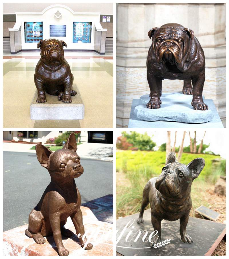 bronze bulldog statue-YouFine Sculpture