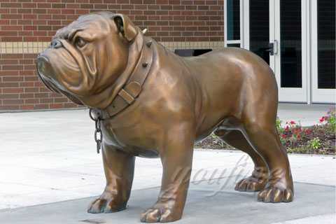 Life Size Garden Bronze English Bulldog Statue Bokk 145 You Fine