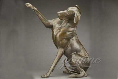 Custom Outdoor Bronze Dog Sculpture Ornament–BOK-146