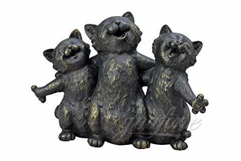 Lovely Life Size Bonze Standing Cats Statues For Sale