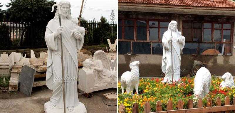 catholic sculpture Christ the shepherd statue for sale