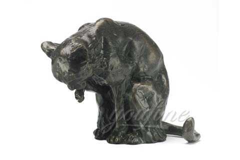 bronze black cats statue