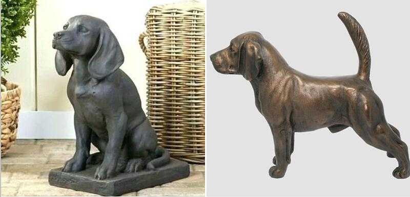 custom made bronze black lab statue for sale