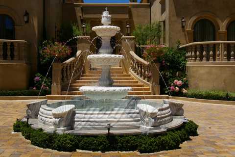 Customized The Best Outdoor Garden Marble Water Fountain