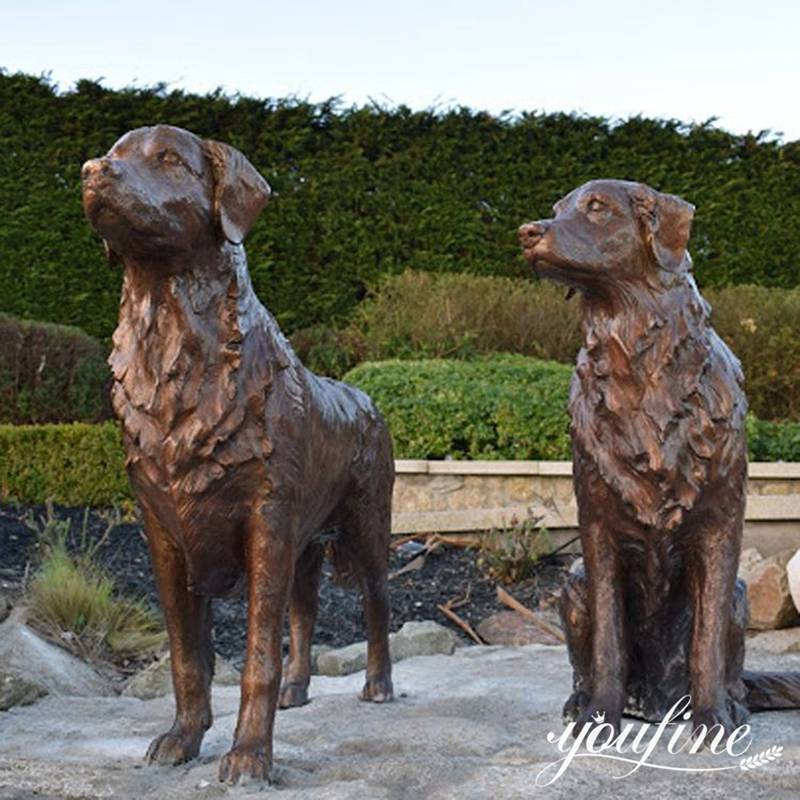 Life size funny bronze dog statue - YouFine Sculpture