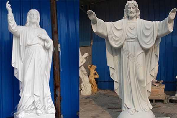 Marble Jesus Statue Open Arms