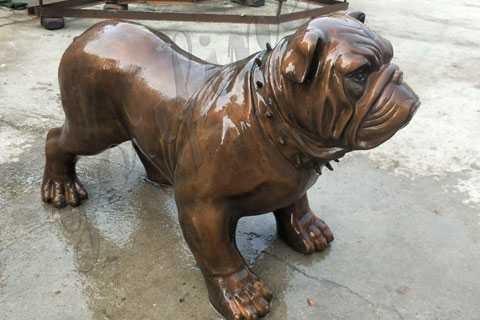 life size bulldog statue